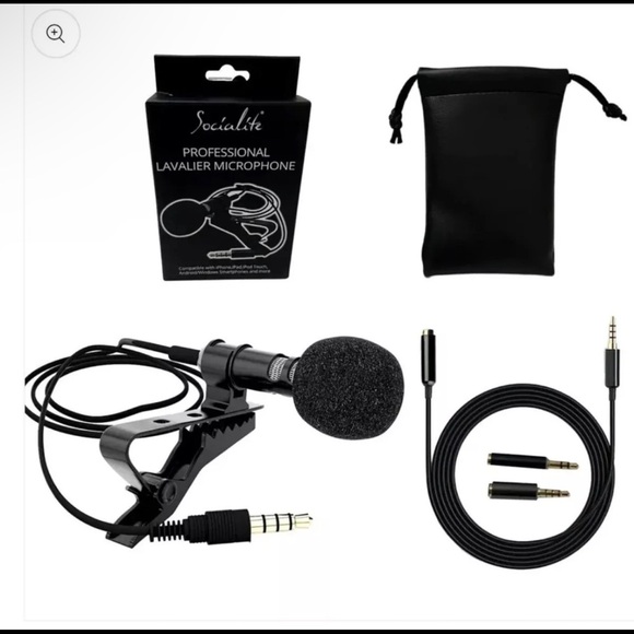 Socialite Other - Professional Wired Lavalier Lapel Clip On Microphone for iPhone and Android